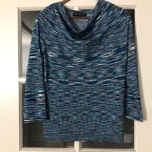 Blue multicolor blouse